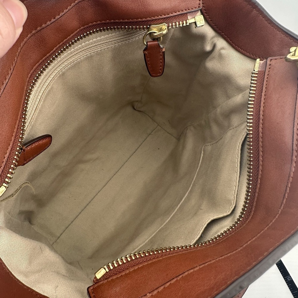 Coach Legacy Mini Tanner Satchel Cognac Shoulder Bag Tassel Classic Office - Picture 10 of 11